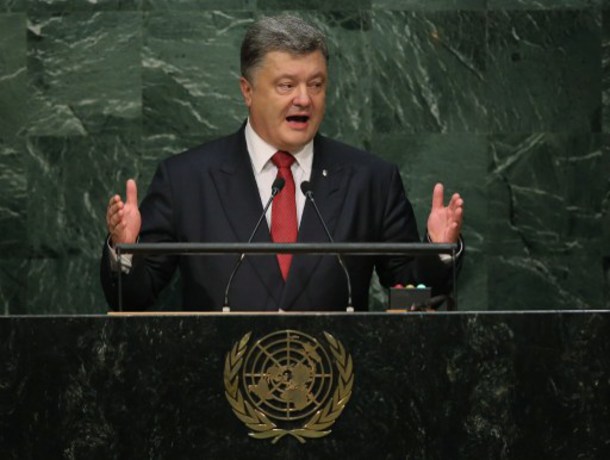 Poroshenko his own against Putin in UN