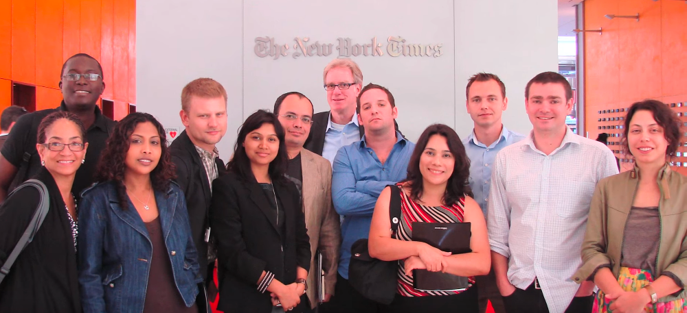 WPI Fellowship Class of 2012 with Executive Director David McDonald at The New York Times